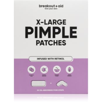 breakout + aid Pimple Patches X-Large tratament topic pentru acnee cu retinol - imagine 2